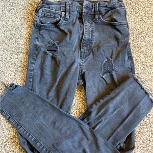 Aeropostale Dark Gray Curvy Jeggings
